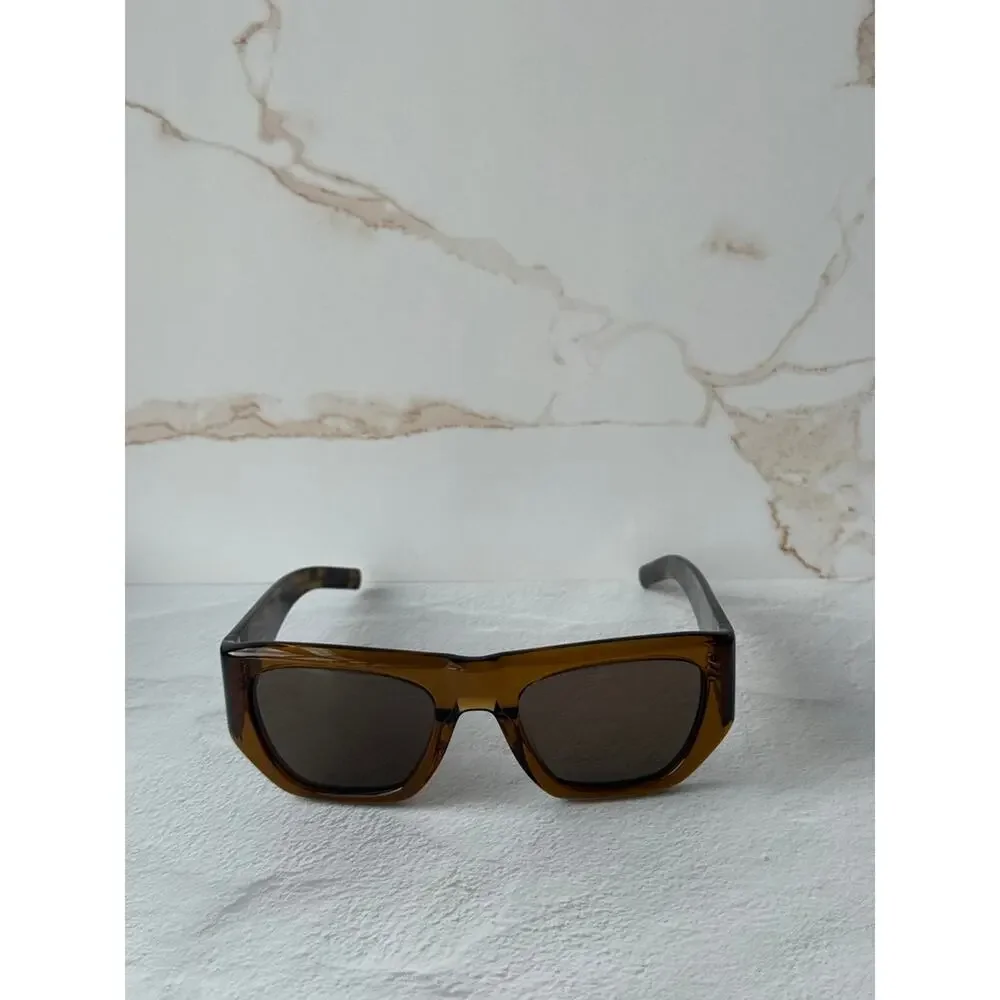 NEW Saint Laurent SL740 Brown Transparent Sunglasses